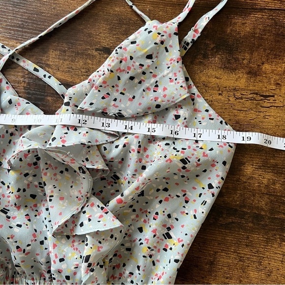 BCBG Grey/Blue Confetti Splashed Cross Front Mini Size Medium - Picture 12 of 15